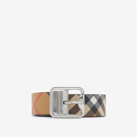 burberry 10 b 87 c|Reversible Check B Cut Belt in Sand/slate .